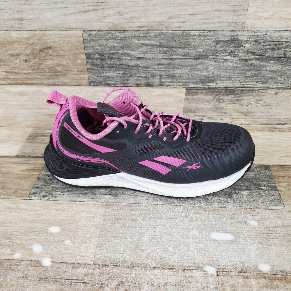 Reebok Floatride Energy 3 Adventure Womens Work Shoes Sz 8.5 W Black Safety‎ Toe